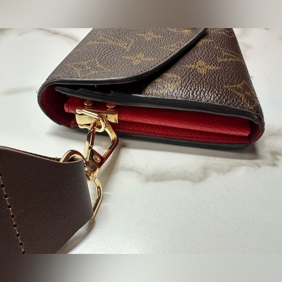 Authentic LOUIS VUITTON Monogram Sarah Wallet to Crossbody Shoulder Bag - Picture 4 of 12